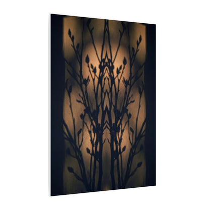 Dark Japandi Shadow Play in Golden Hour | Shadow Zen Canvas Art