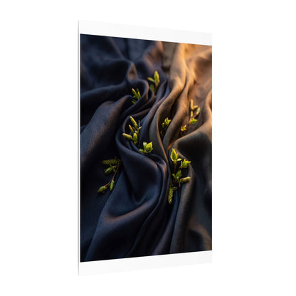 Spring Silk Drape Moody Minimal Canvas Art | Luxurious Decor