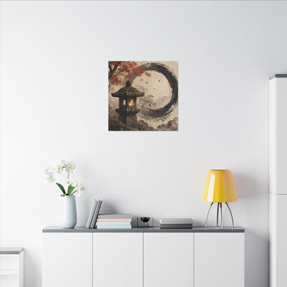 Ma Stone Lantern Canvas Art - Zen Enso