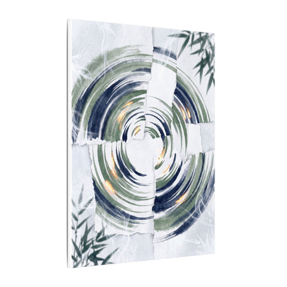 Winter Water Ripple Sumi E Canvas Art | Peaceful Decor