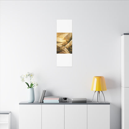 Golden Hour Paper Fold Canvas Art - Japandi Ma