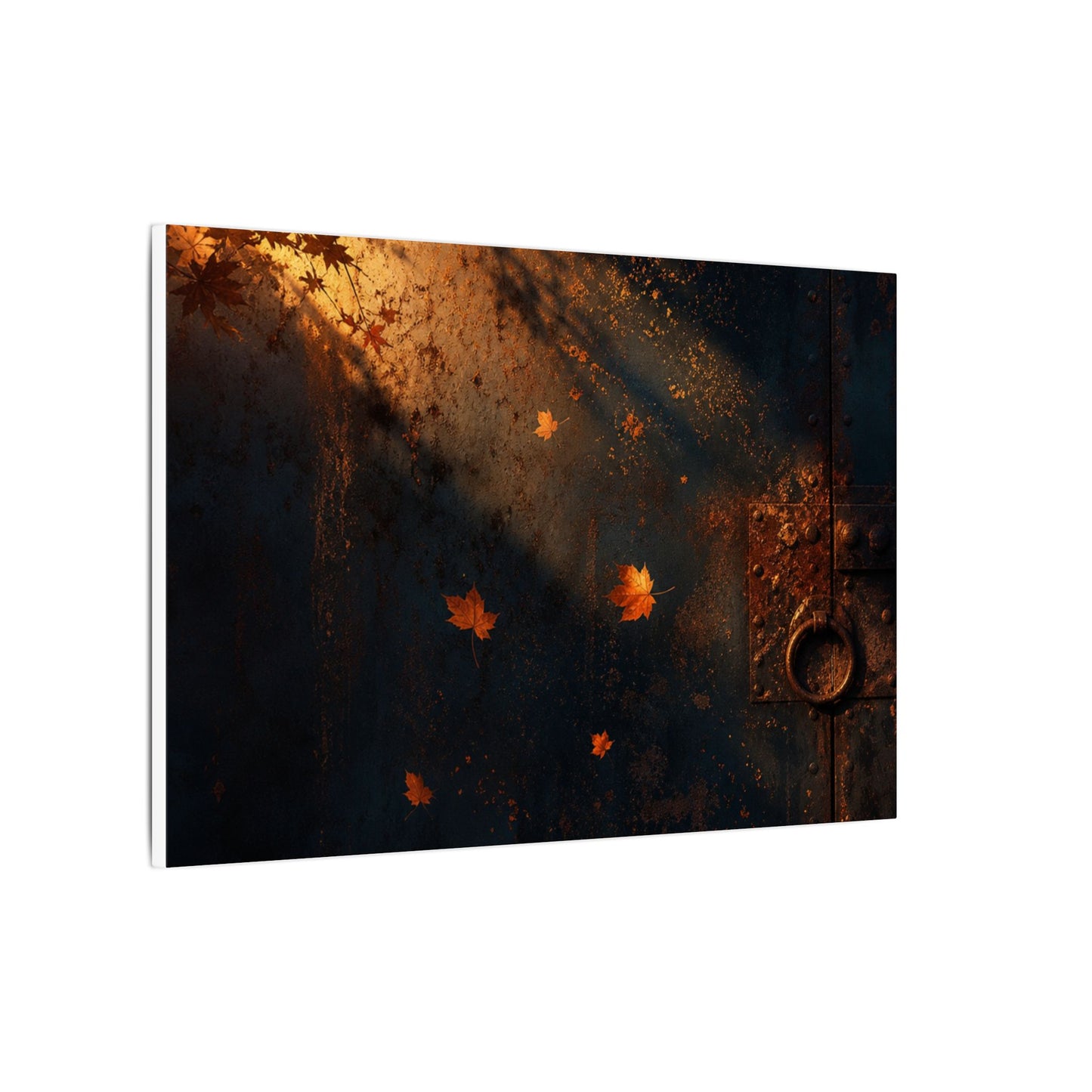 Dark Japandi Rust Patina in Golden Hour | Shadow Zen Canvas Art