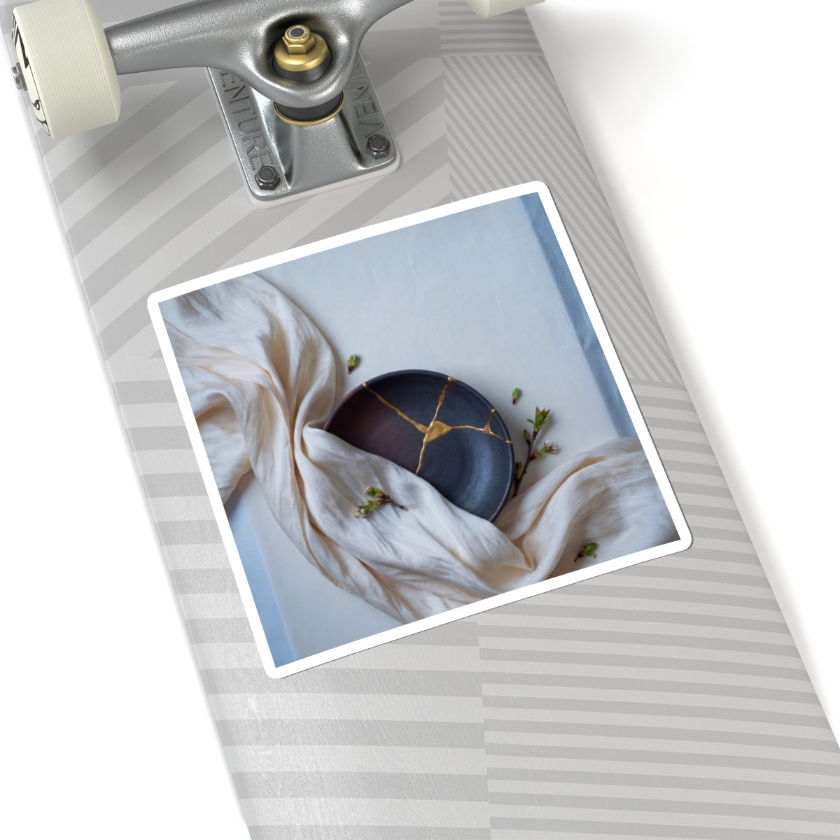 Silk Drape Spring Sticker | Kintsugi Resilient Design