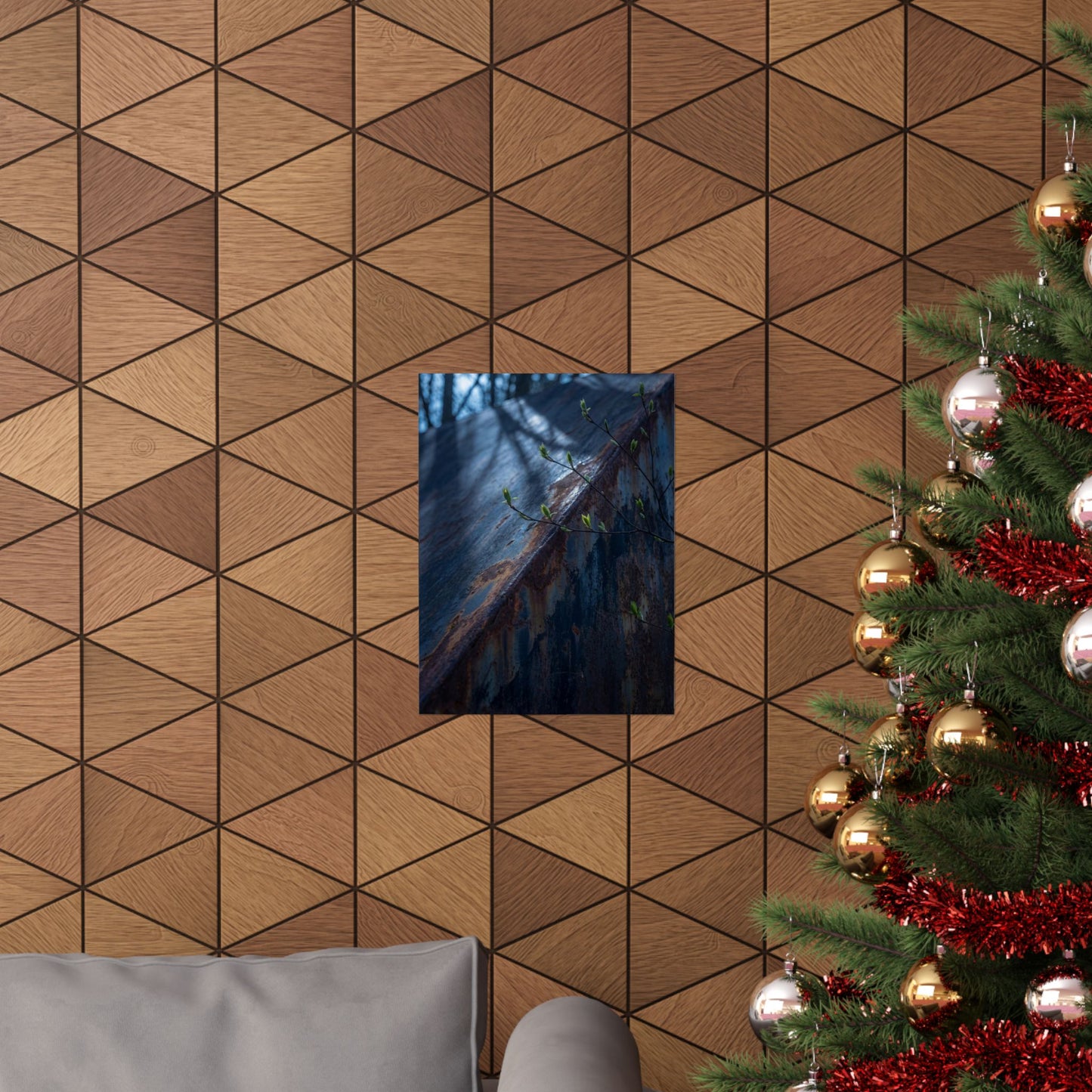 Moonlight Rust Patina Wall Art Print - Dark Japandi Fukinsei