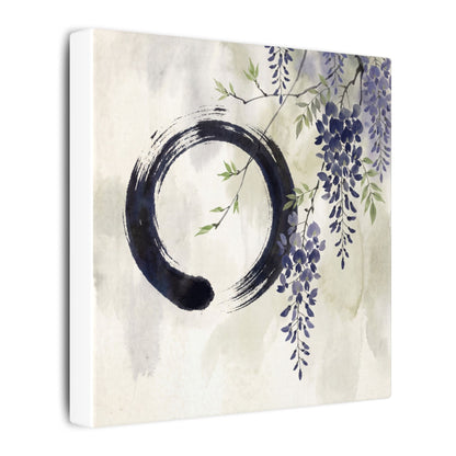 Wisteria Enso Canvas Art | Serene Zen Art