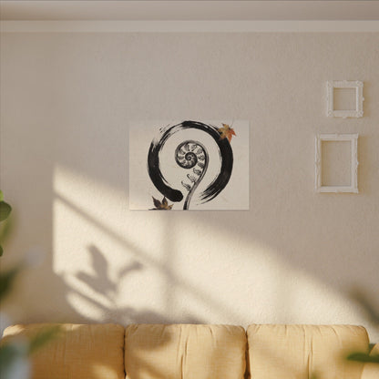 Fern Unfurling Autumn Canvas Art | Zen Peaceful Design