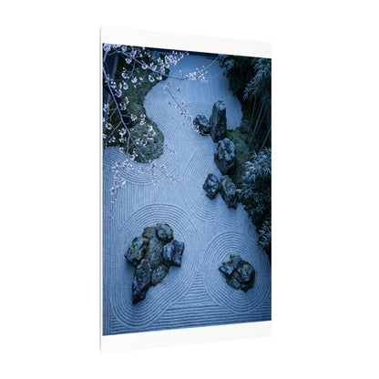 Contemplative Cherry Blossom Canvas Art - Karesansui Zen
