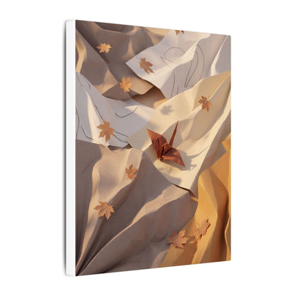 Autumn Paper Fold Minimal Line Canvas Art | Cozy Decor