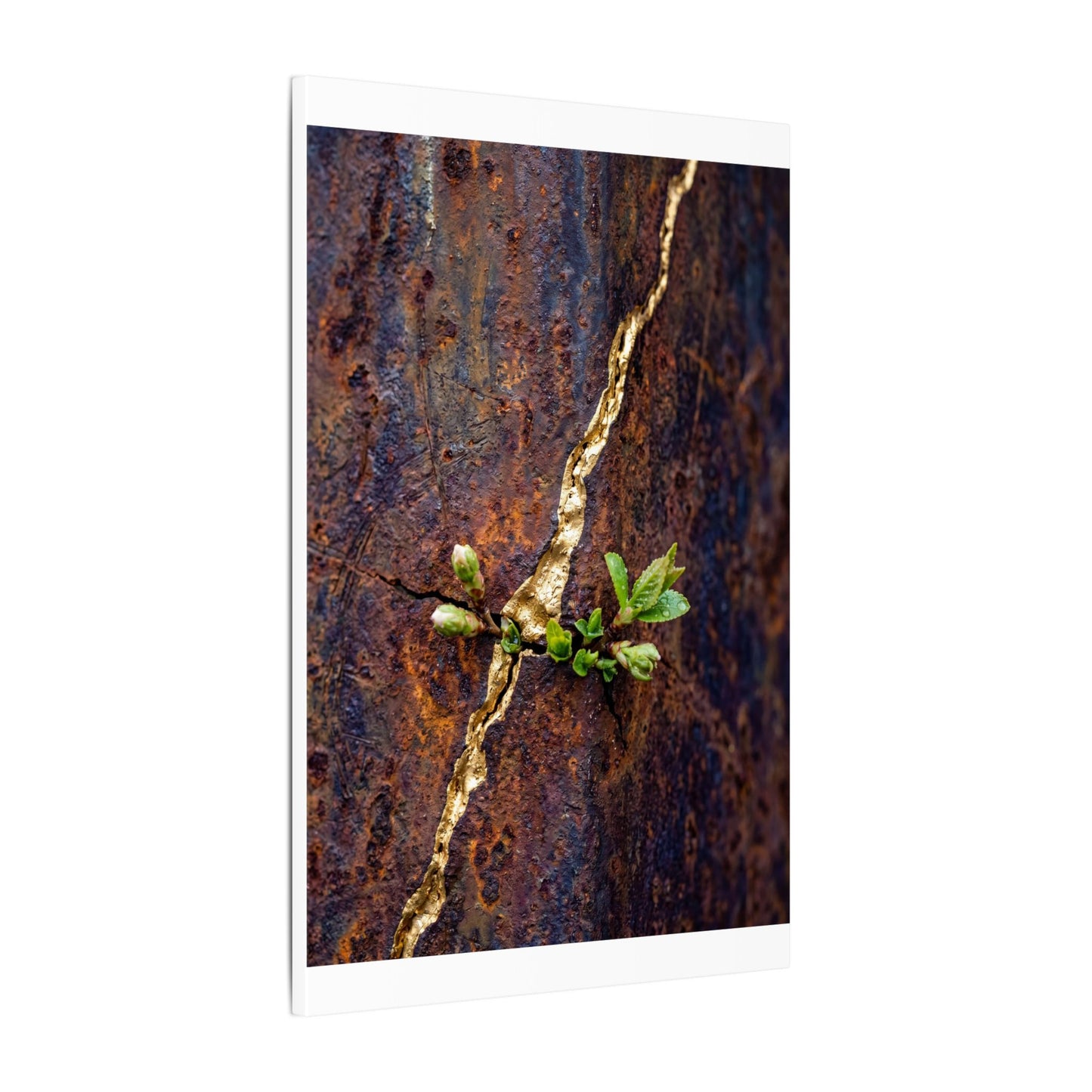Overcast Rust Patina Canvas Art - Kintsugi Datsuzoku