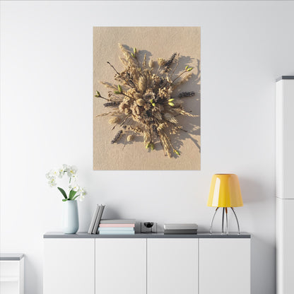 Dried Flowers Spring Canvas Art | Japandi Earthy Design