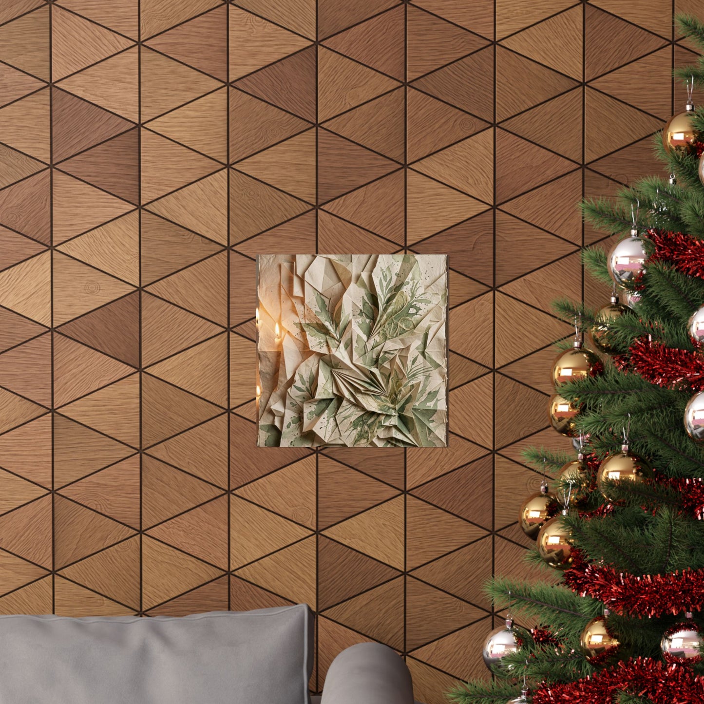 Cozy Paper Fold Wall Art Print - Texture Japandi