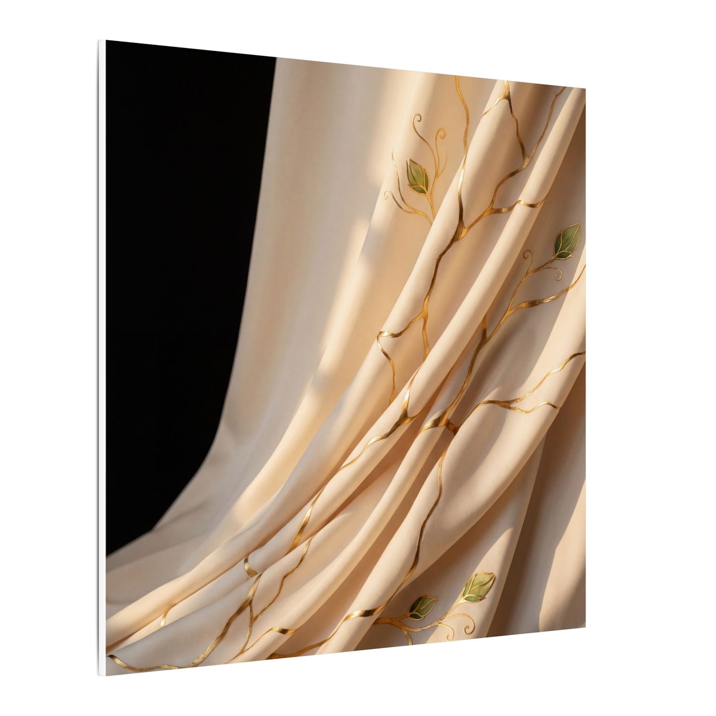 Golden Hour Silk Drape Canvas Art - Kintsugi Fukinsei