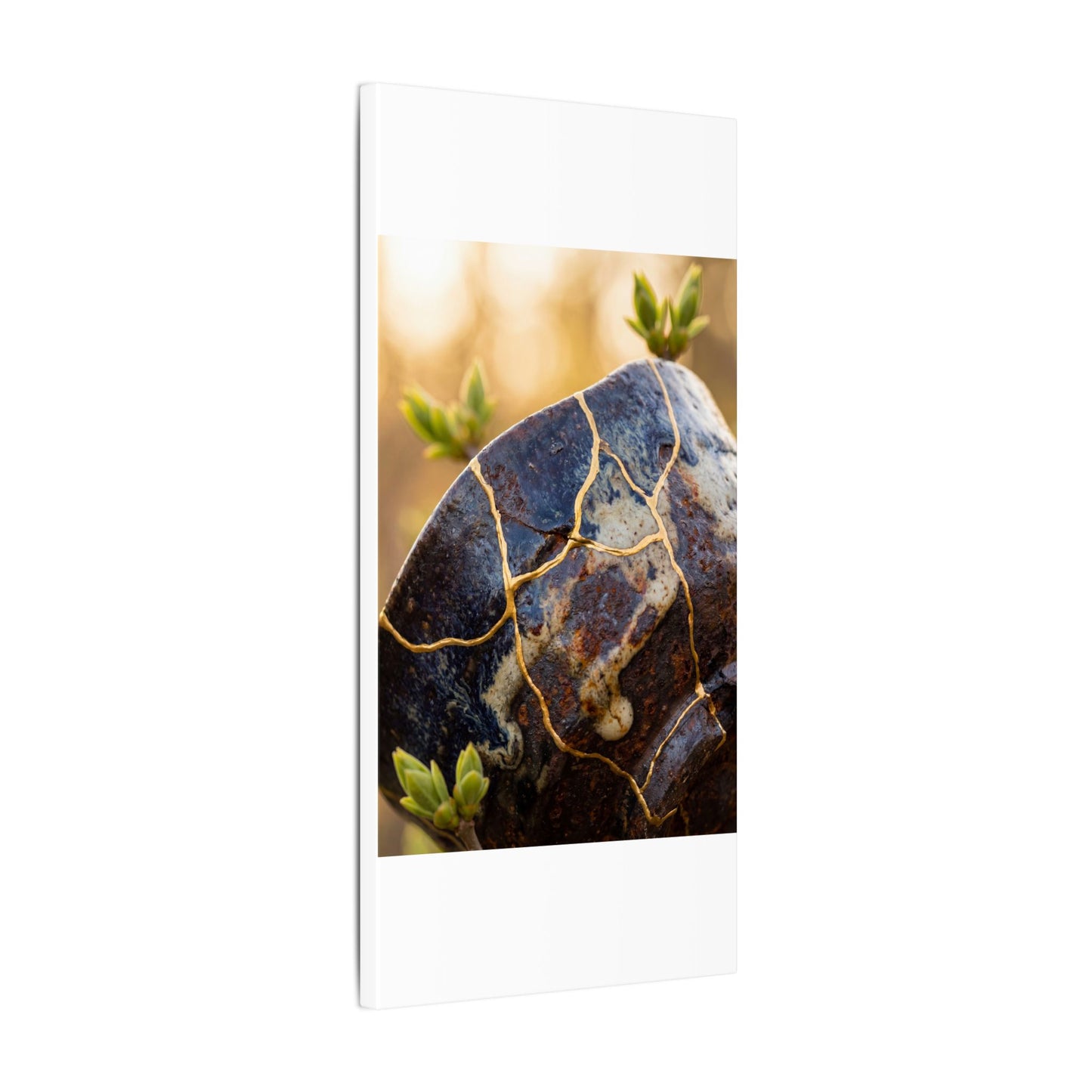 Fukinsei Rust Patina Canvas Art - Kintsugi Gold Repair
