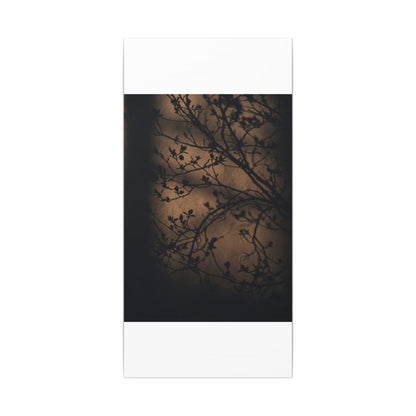 Dark Japandi Shadow Play in Golden Hour | Shadow Zen Canvas Art