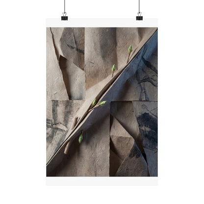 Moonlight Paper Fold Wall Art Print - Japandi Datsuzoku Art Print