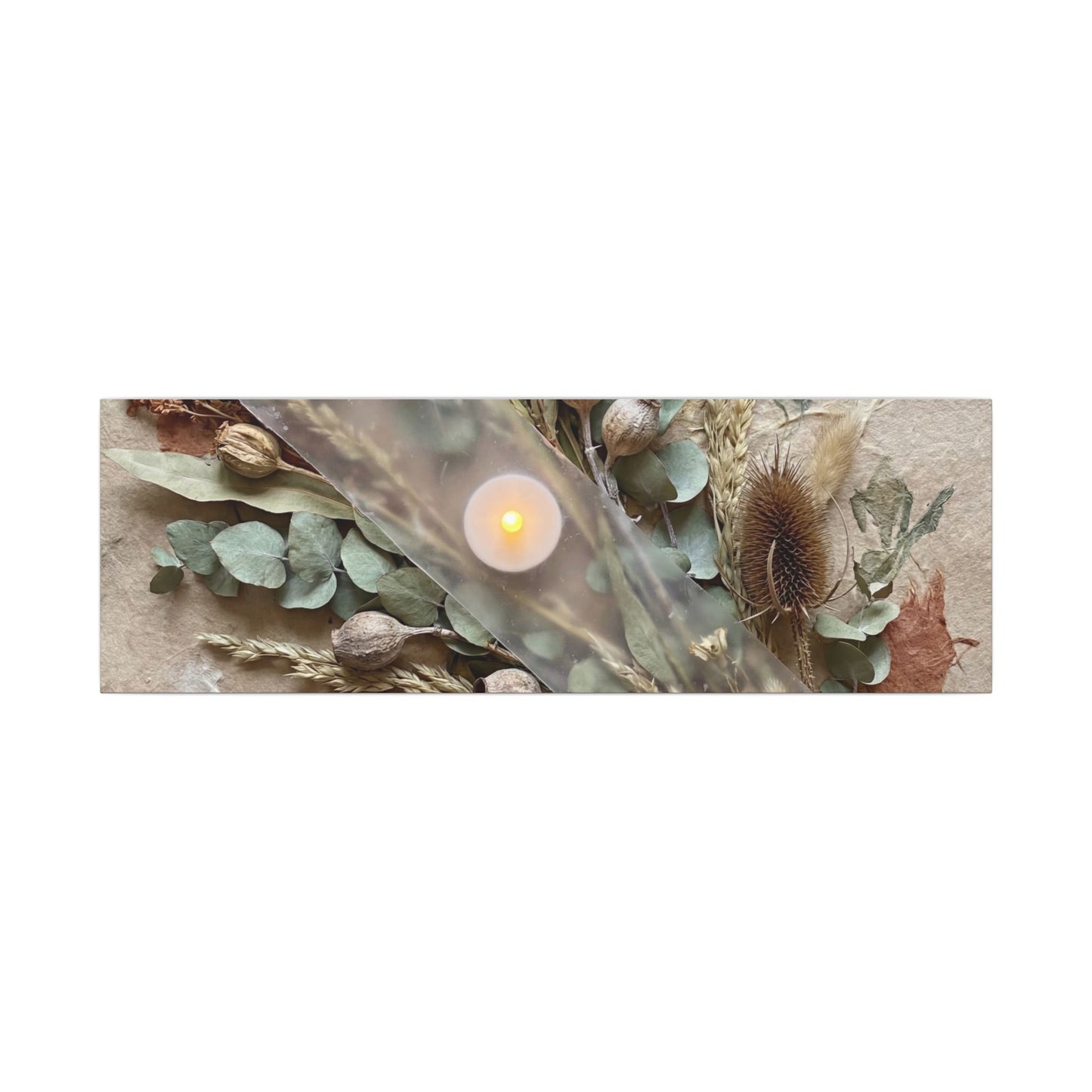Candlelight Dried Flowers Canvas Art - Japandi Kanso