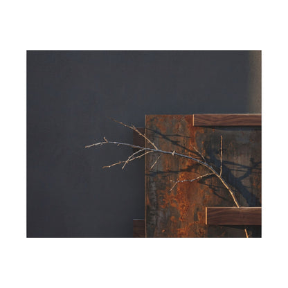 Ma Rust Patina Canvas Art - Dark Japandi Dark Texture