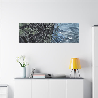 Pine Tree Spring Canvas Art | Japandi Neutral Design