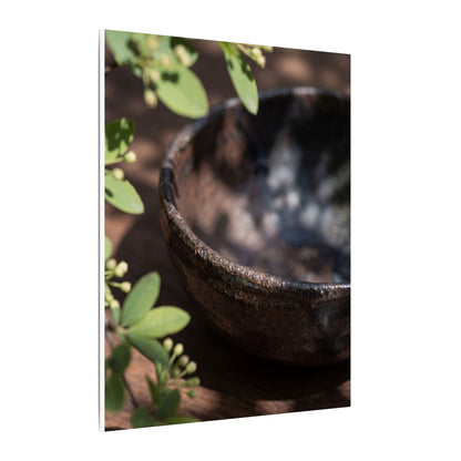 Ceramic Bowl Shadow Zen Canvas Art | Moody Dark Japandi Art