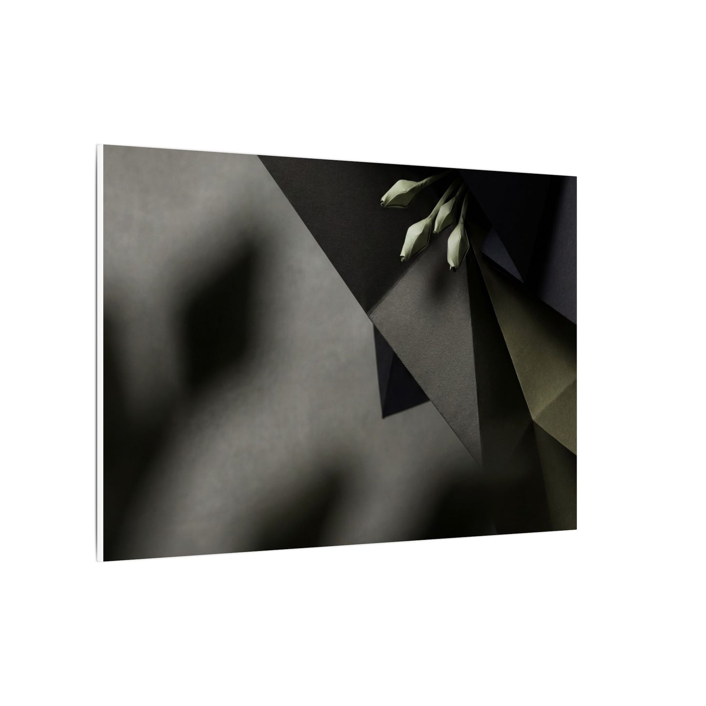 Paper Fold Moody Minimal Canvas Art | Luxurious Dark Japandi Art