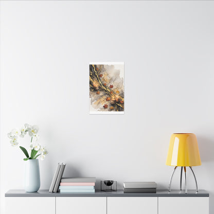 Cracked Earth Autumn Canvas Art | Japandi Warm Design