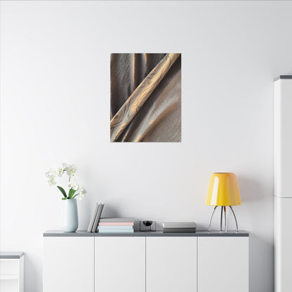 Warm Silk Drape Canvas Art - Japanese Pattern Japandi