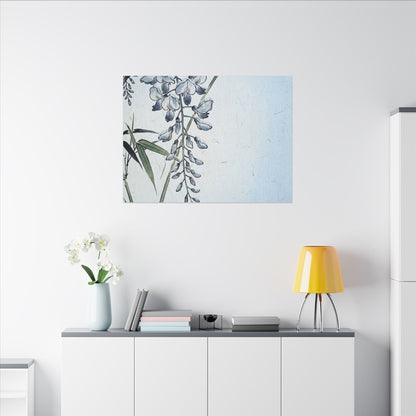 Zen Wisteria in Moonlight | Ukiyo E Inspired Canvas Art