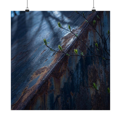Moonlight Rust Patina Wall Art Print - Dark Japandi Fukinsei