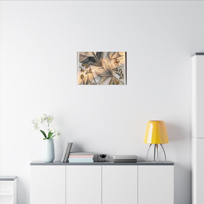 Golden Hour Paper Fold Canvas Art - Japandi Seijaku