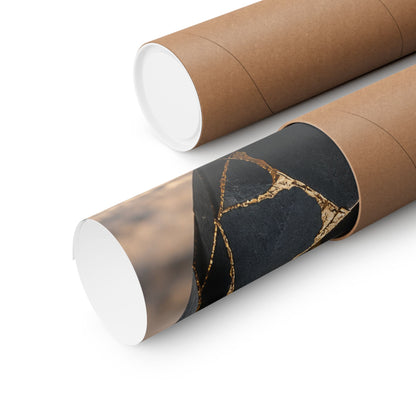 Paper Fold Gold Repair Wall Art Print | Resilient Kintsugi Art