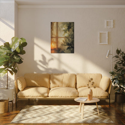 Cozy Shoji Screen Canvas Art - Watercolor Japandi