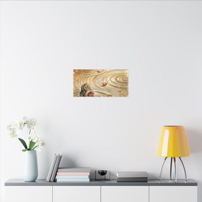 Autumn Rock Garden Watercolor Canvas Art | Neutral Decor