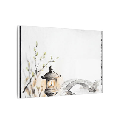 Moonlit Garden Spring Canvas Art | Zen Contemplative Design