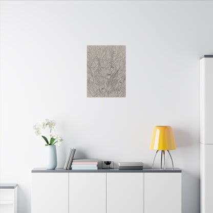 Summer Dried Flowers Minimal Line Canvas Art | Elegant Decor
