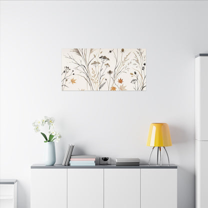Dawn Dried Flowers Canvas Art - Japandi Kanso