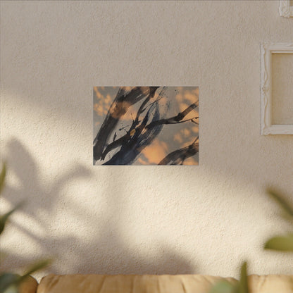 Datsuzoku Ink Brushstroke Canvas Art - Dark Japandi Shadow Zen