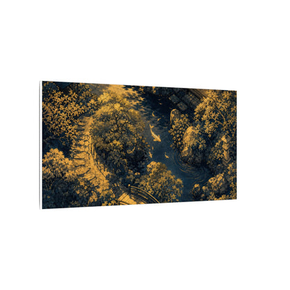 Contemplative Moonlit Garden Canvas Art - Ukiyo E Inspired Zen