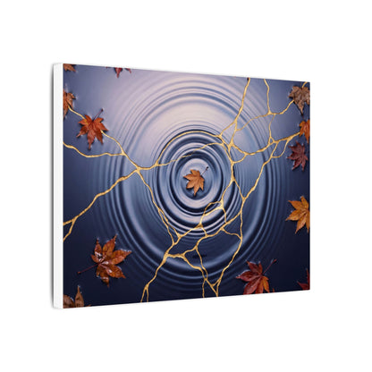 Kintsugi Water Ripple in Dawn | Gold Vein Canvas Art