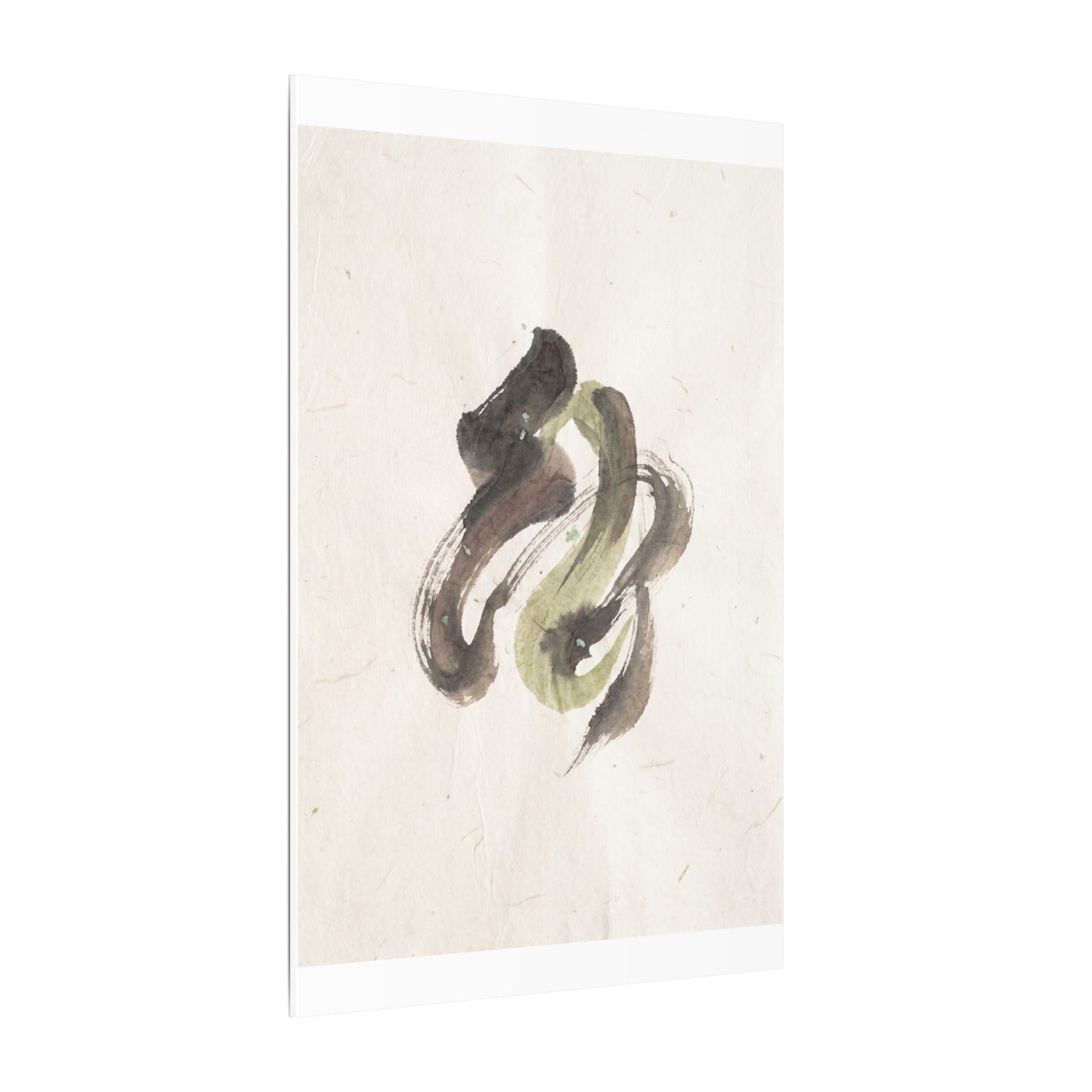 Ink Brushstroke Canvas Art | Spring Japandi Japanese Pattern Art