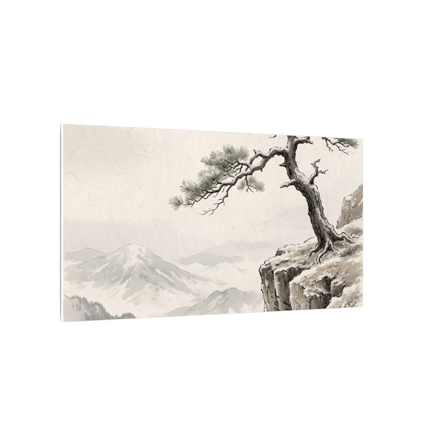 Seijaku Pine Tree Canvas Art - Japandi Japanese Pattern