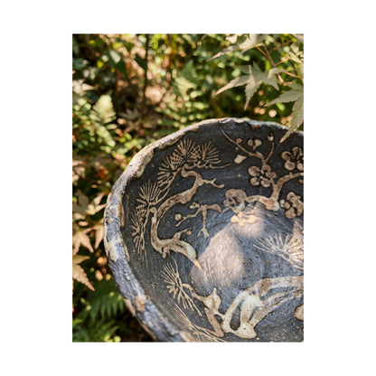 Ceramic Bowl Summer Wall Art Print | Japandi Warm Design