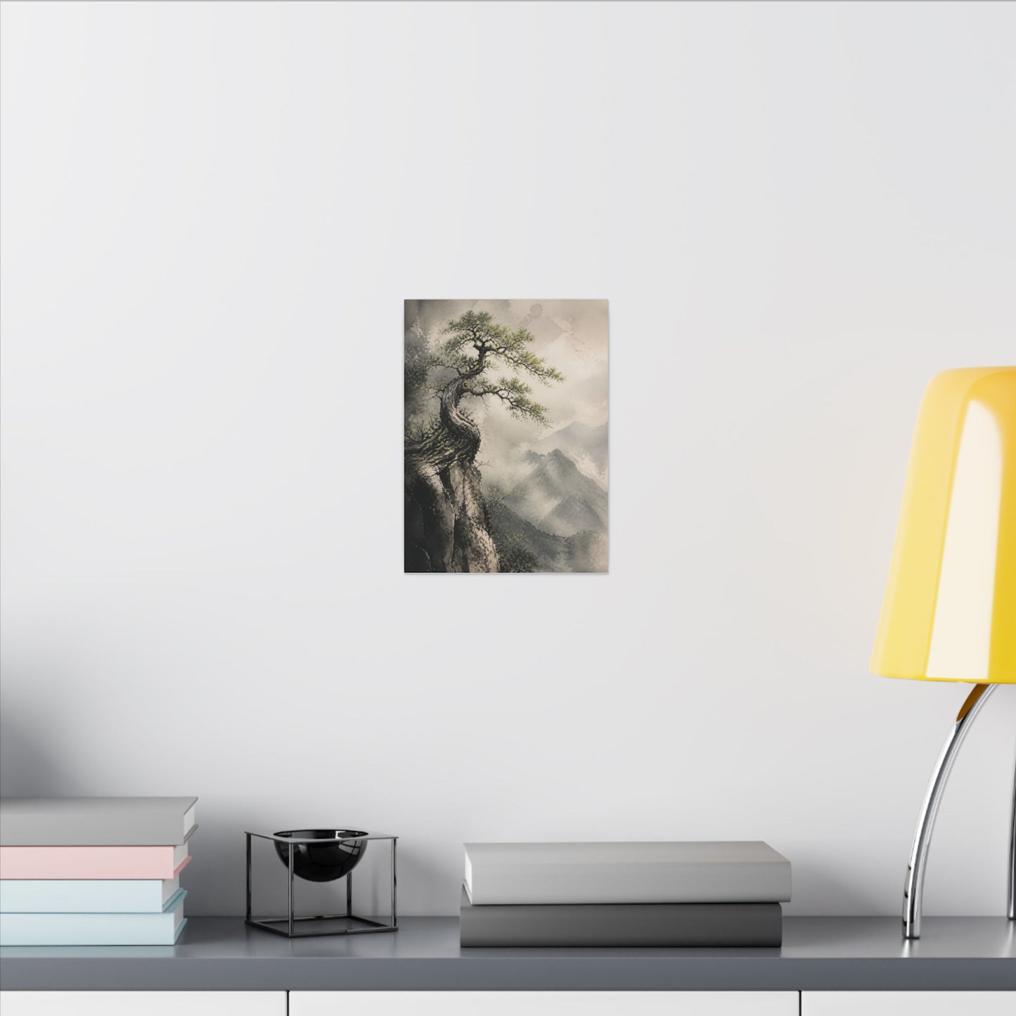 Spring Pine Tree Watercolor Canvas Art | Warm Decor