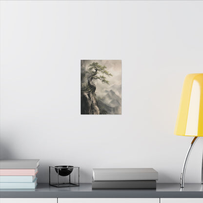 Spring Pine Tree Watercolor Canvas Art | Warm Decor