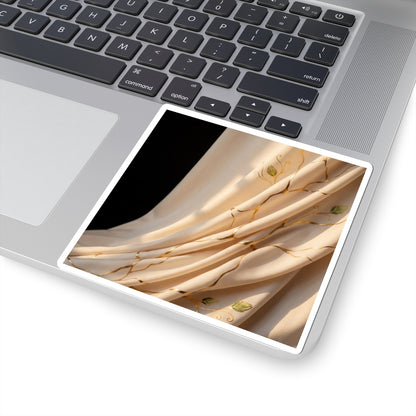 Silk Drape Sticker | Spring Kintsugi Crackle Gold Art
