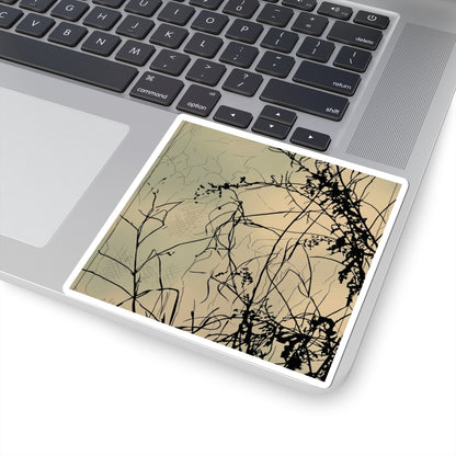 Cozy Torii Gate Sticker - Minimal Line Japandi Art Print