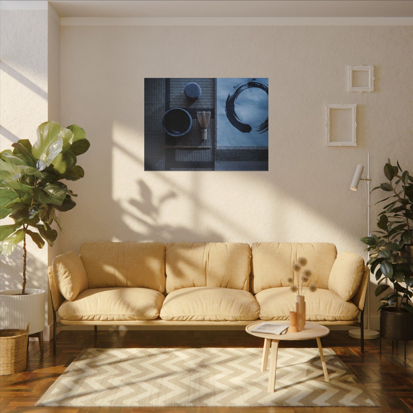 Tea Ceremony Enso Canvas Art | Calm Zen Art