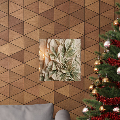 Cozy Paper Fold Wall Art Print - Texture Japandi