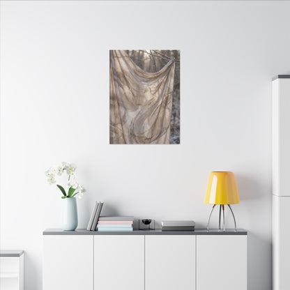 Ma Silk Drape Canvas Art - Japandi Japanese Pattern