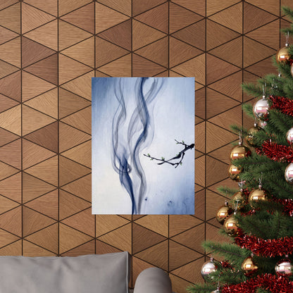 Datsuzoku Incense Smoke Wall Art Print - Zen Sumi E