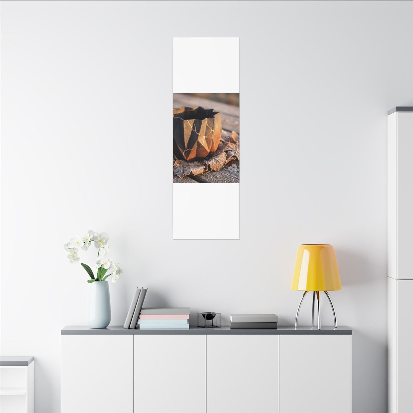 Paper Fold Gold Repair Canvas Art | Philosophical Kintsugi Art